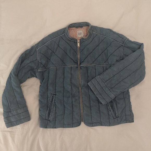 gap quilted denim jacket